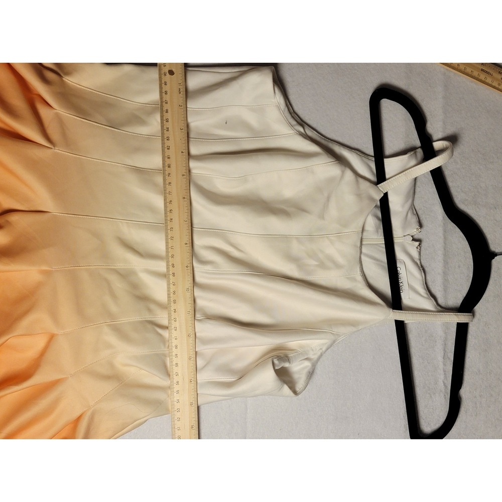 Calvin Klein Ombre Gradient Summer Dress White to‎ Orange - Picture 7 of 7